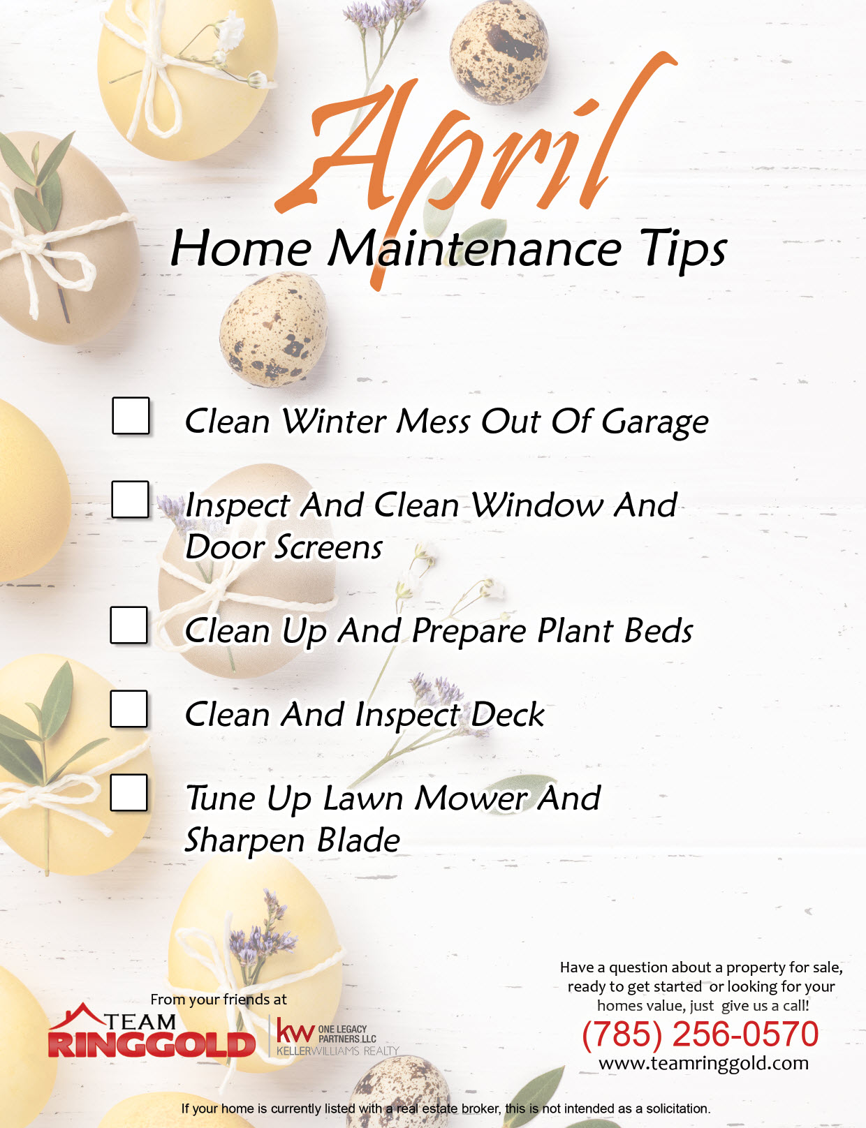 Home Maintenance Tips | April